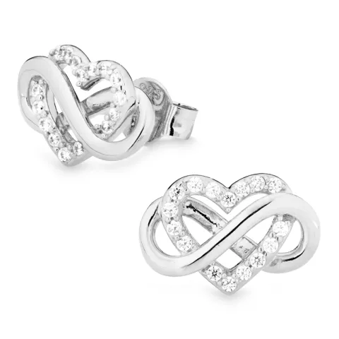 infinity zirkon örhängestift i silver