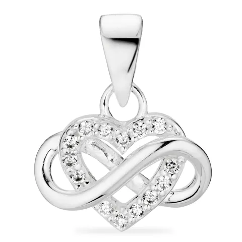 infinity zirkon hängen i silver