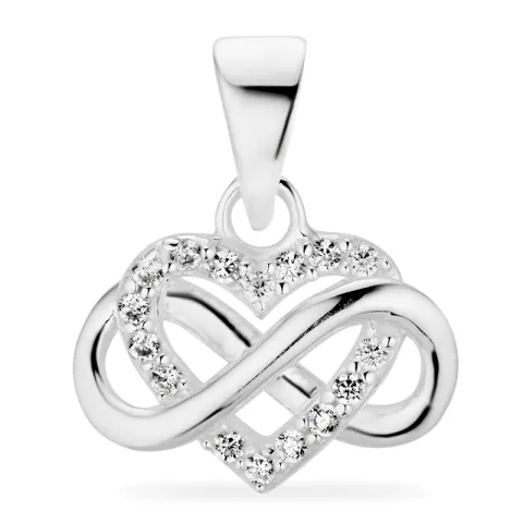 infinity zirkon hängen i silver