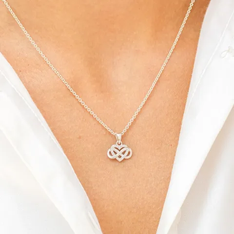 infinity zirkon hängen i silver