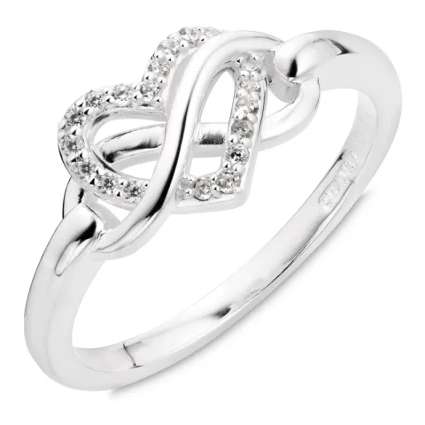 infinity zirkon ring i silver