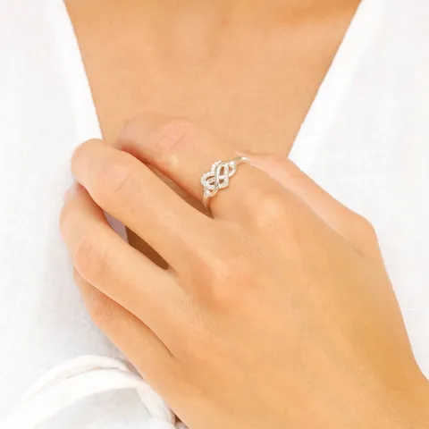 infinity zirkon ring i silver