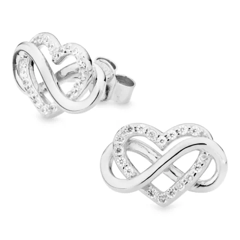 infinity zirkon örhängestift i silver