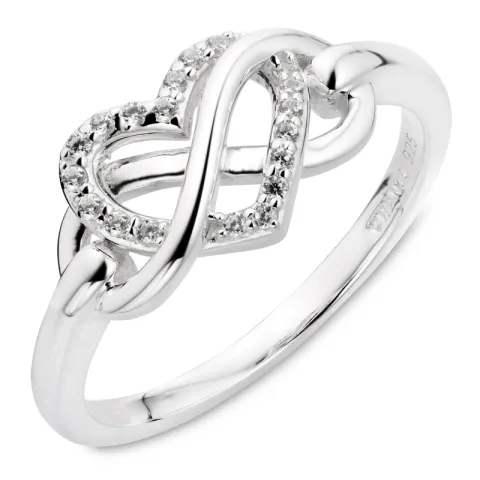 infinity zirkon ring i silver