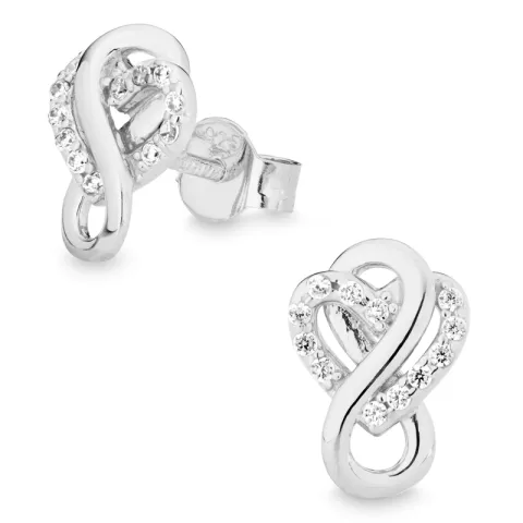 infinity zirkon örhängen i silver