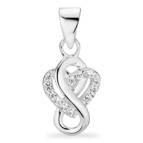 infinity zirkon hängen i silver
