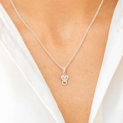 infinity zirkon hängen i silver