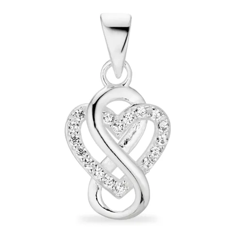 infinity zirkon hängen i silver