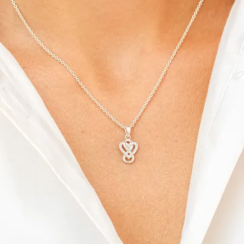 infinity zirkon hängen i silver