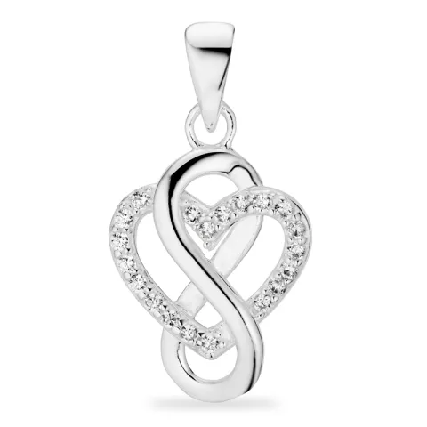 infinity zirkon hängen i silver