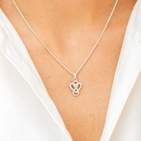 infinity zirkon hängen i silver
