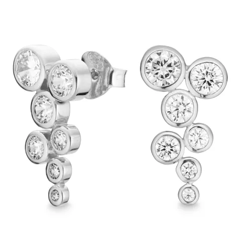 zirkon örhängen i silver - Bubbly Sparkle