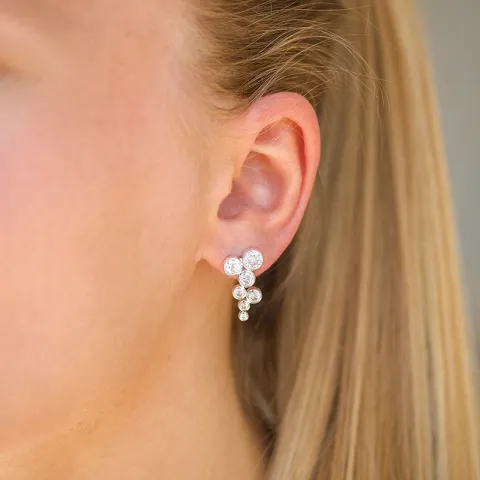zirkon örhängen i silver - Bubbly Sparkle
