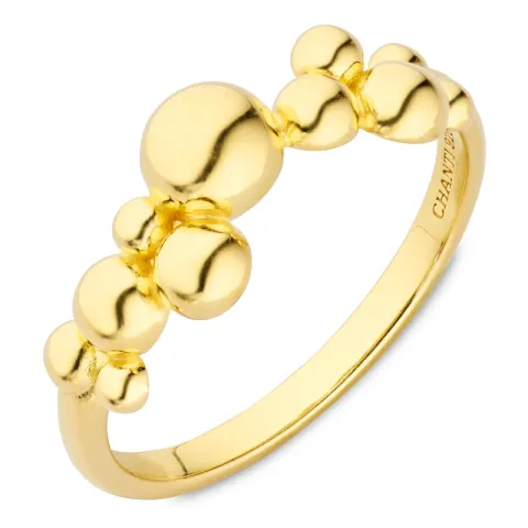 kula ring i förgyllt silver