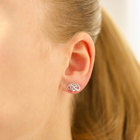 hjärta infinity örhängen i silver - Amoré