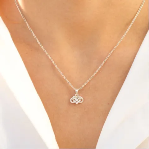 hjärta infinity hängen i förgyllt silver - Amoré