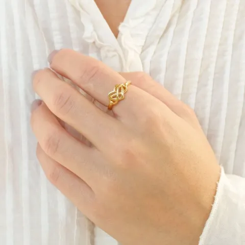 infinity ring i förgyllt silver - Amoré