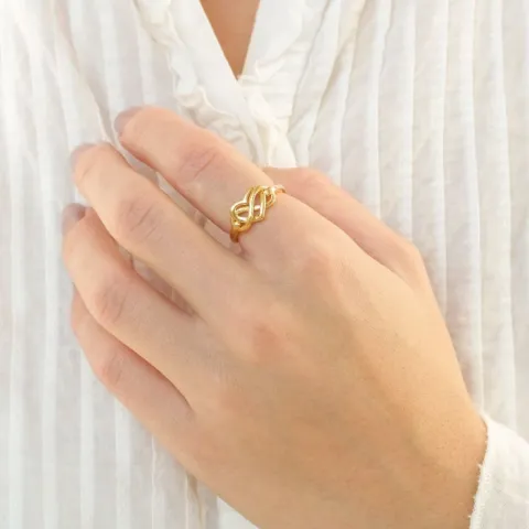 infinity ring i förgyllt silver - Amoré