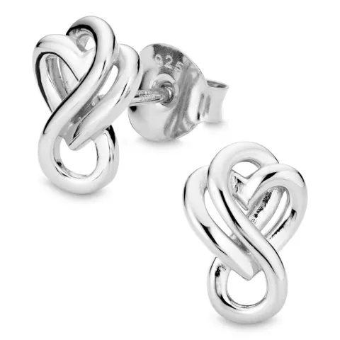 hjärta infinity örhängen i silver - Amoré