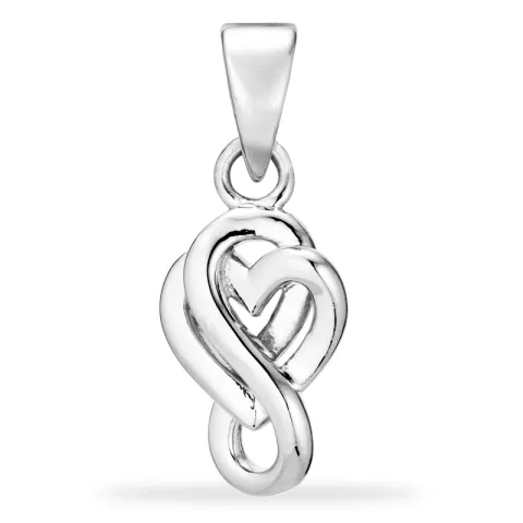 hjärta infinity hängen i silver - Amoré
