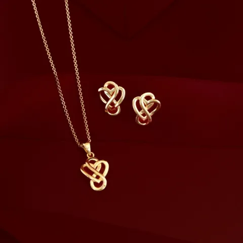 hjärta infinity örhängen i förgyllt silver - Amoré