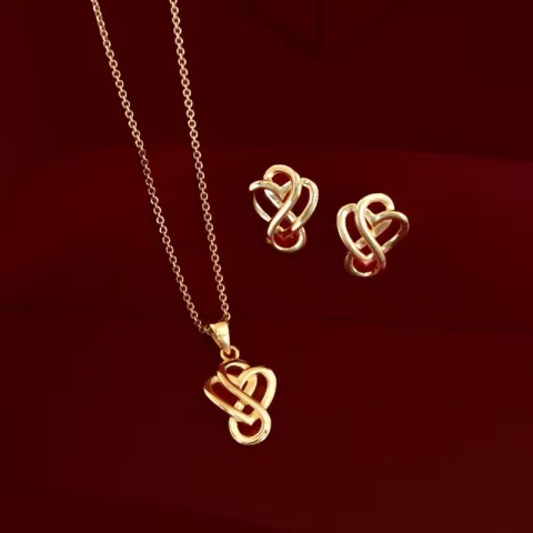 hjärta infinity hängen i förgyllt silver - Amoré