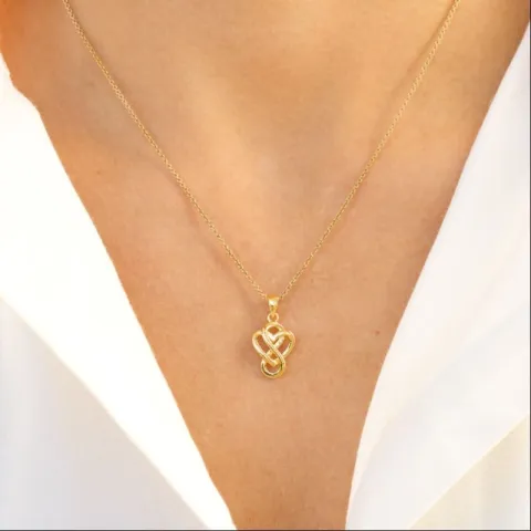 hjärta infinity hängen i förgyllt silver - Amoré