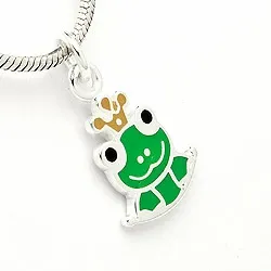 Groda hängen i silver