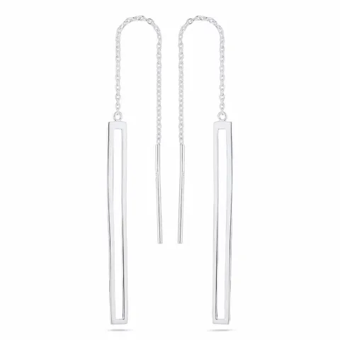 Fyrkantigt ear lines i silver