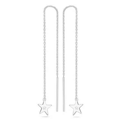 Stjärna ear lines i silver