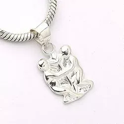 Tvillingarna stjärntecken hängen i silver