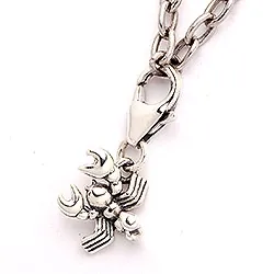 Skorpionen stjärntecken charm i oxiderat sterlingsilver