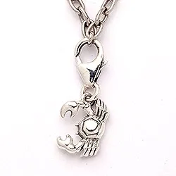Kräftan stjärntecken charm i oxiderat sterlingsilver
