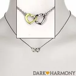 Hjärta hängen med halskedja i svart rhodinerat silver