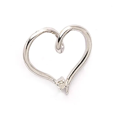 Hjärthängen i 925 carat silver 0,03 ct