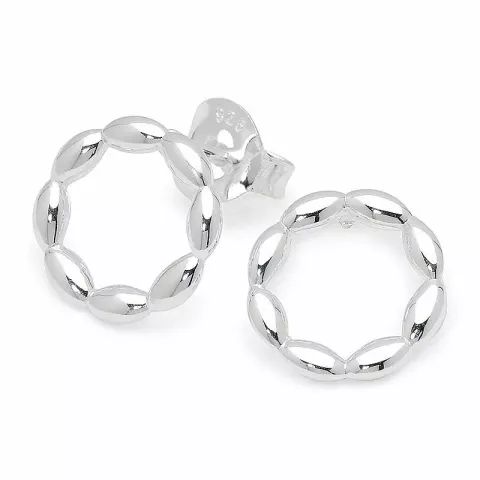 cirkel örhängen i silver