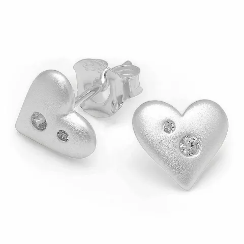 hjärta örhängen i silver