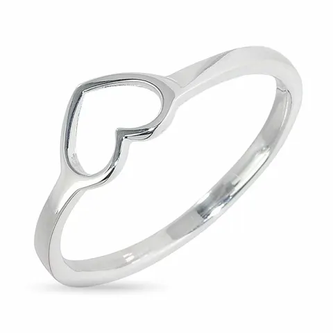 Fingerringar hjärta ring i silver