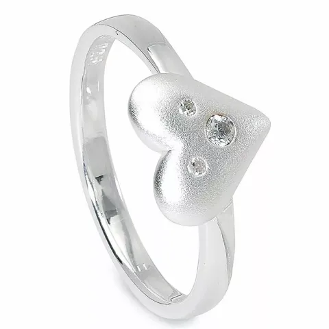 hjärta ring i silver