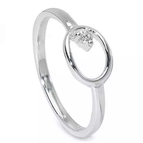 Oval ring i silver