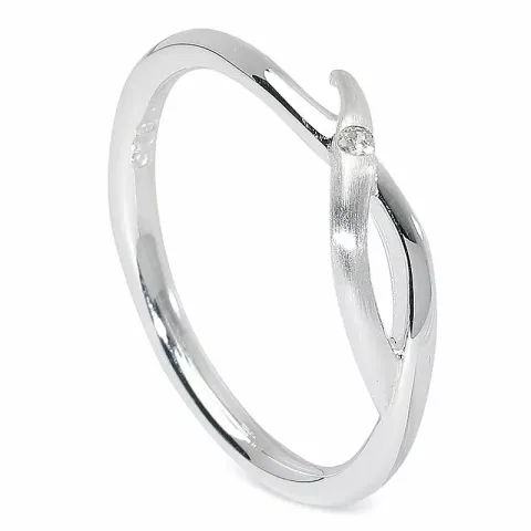 Smal abstrakt ring i silver