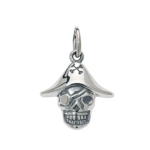 Skull pirat hängen i oxiderat sterlingsilver