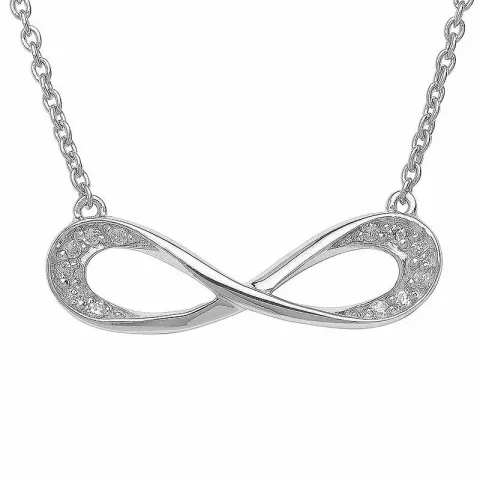 Infinity halsband i silver med hängen i silver