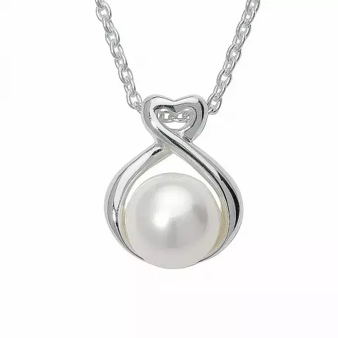 pärla halsband i silver