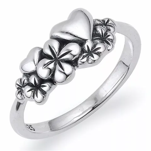 Förtjusande blommor ring i silver