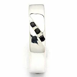 Elegant blå safir ring i silver