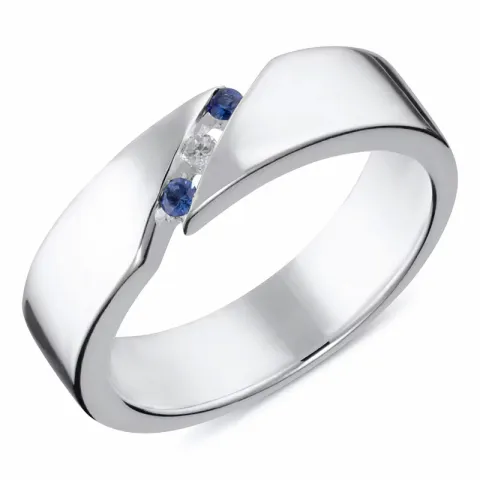 safir ring i silver