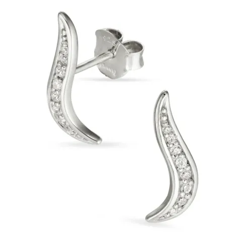 zirkon örhängen i silver