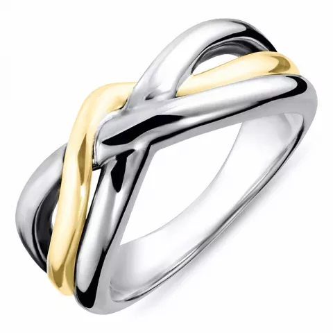 Kollektionsprov ring i oxiderat silver med 8 karat guld
