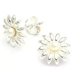Blommor örhängestift i silver